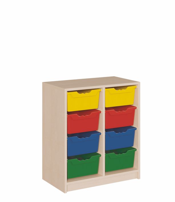 K Schrank 70,5 x 80 cm, 8 ErgoTray Boxen L